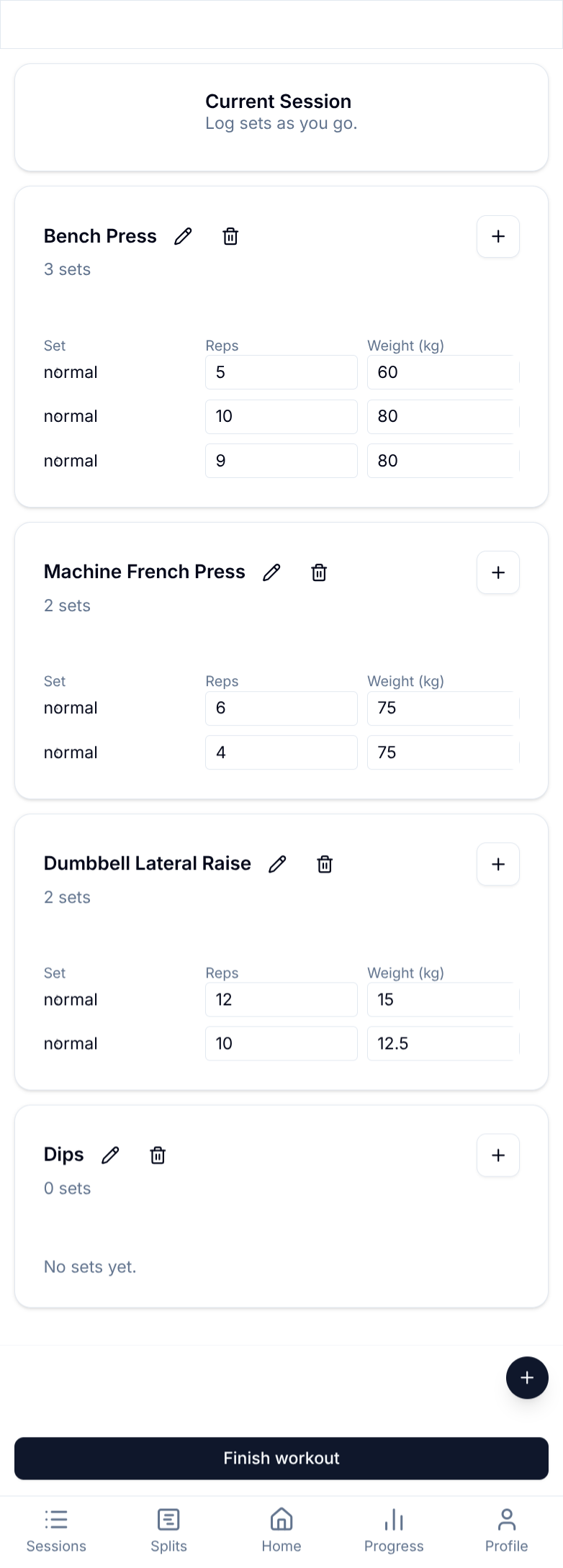 LogIt active session