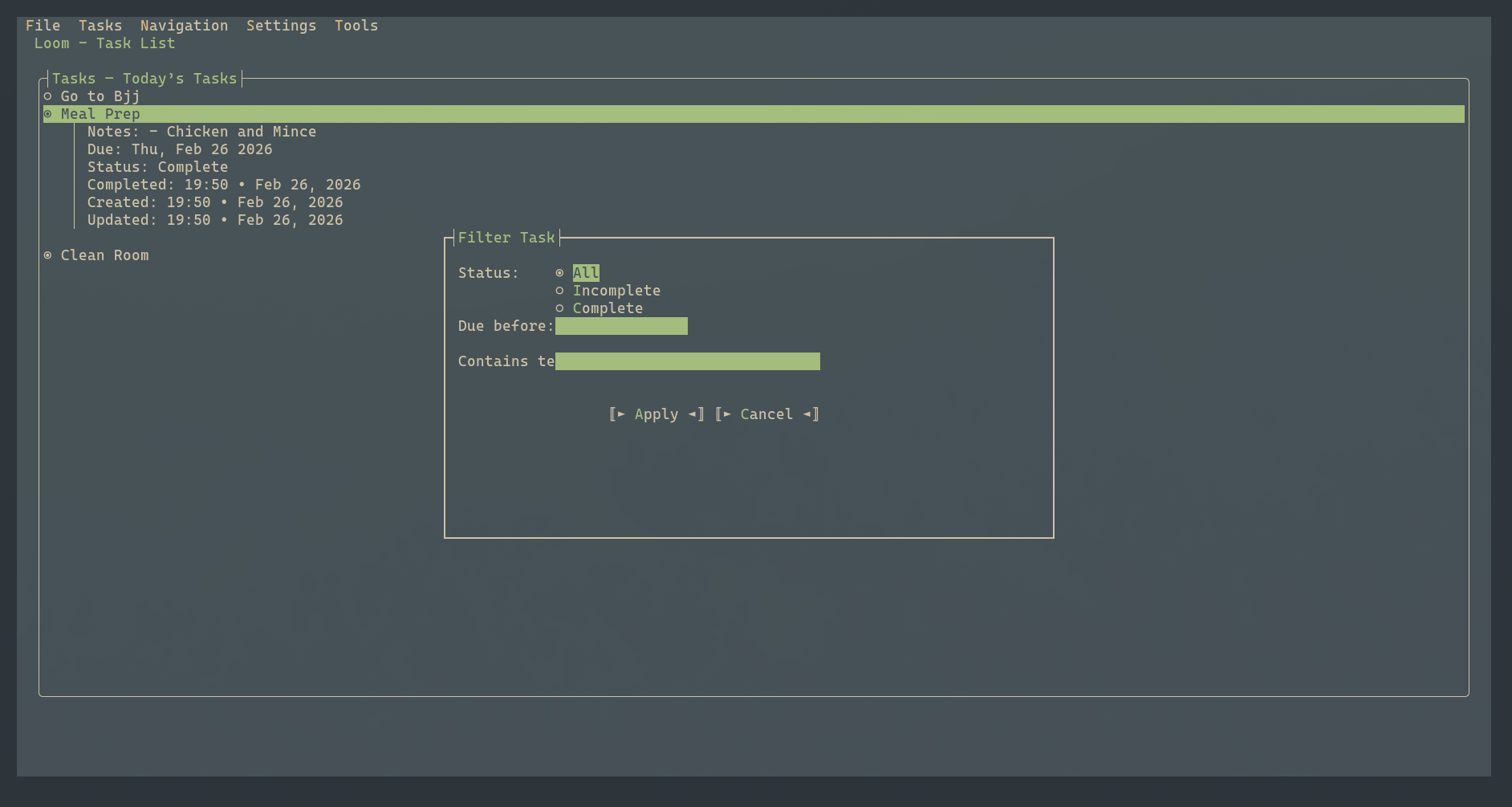 Loom command palette